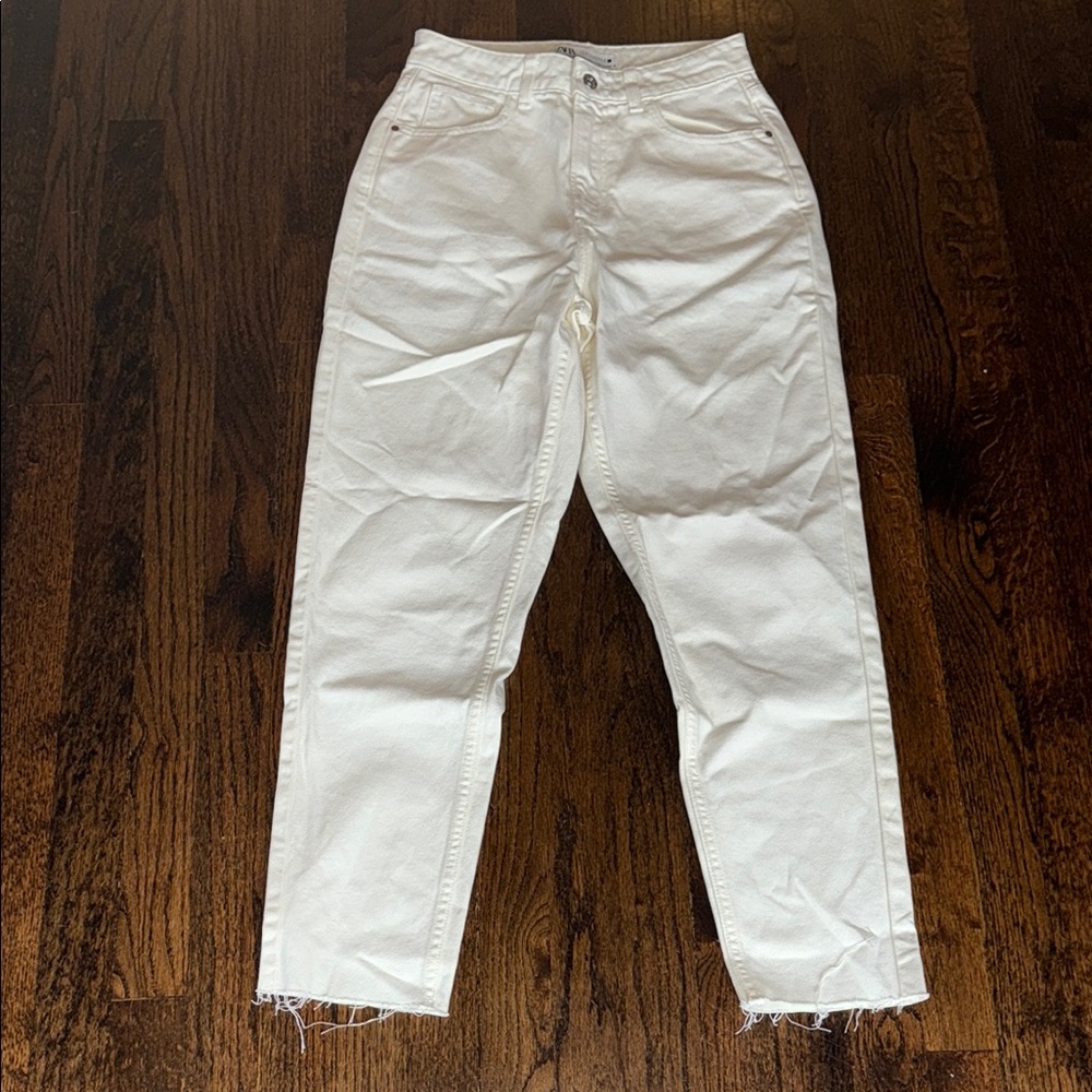 Zara Cream Denim Jeans